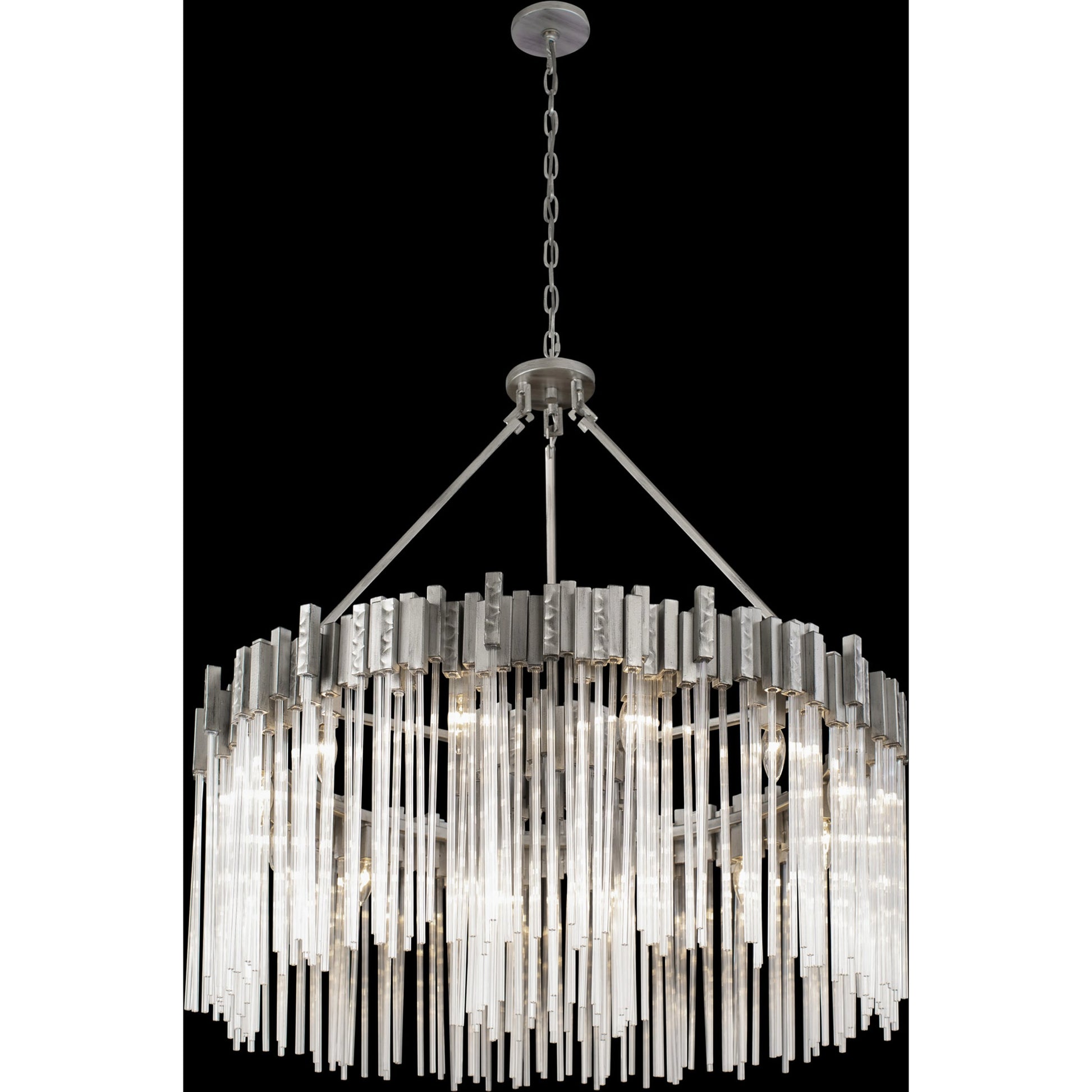 Matrix Pendant by Varaluz. Made from clear fluted glass in a transitional style.