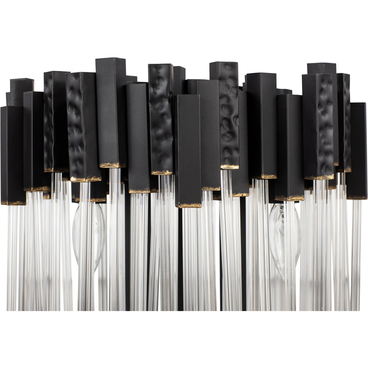 011 SI-1991514 | Closeup | Matrix Table Lamp by Varaluz in matte black/french gold. Made from unique in a modern style.