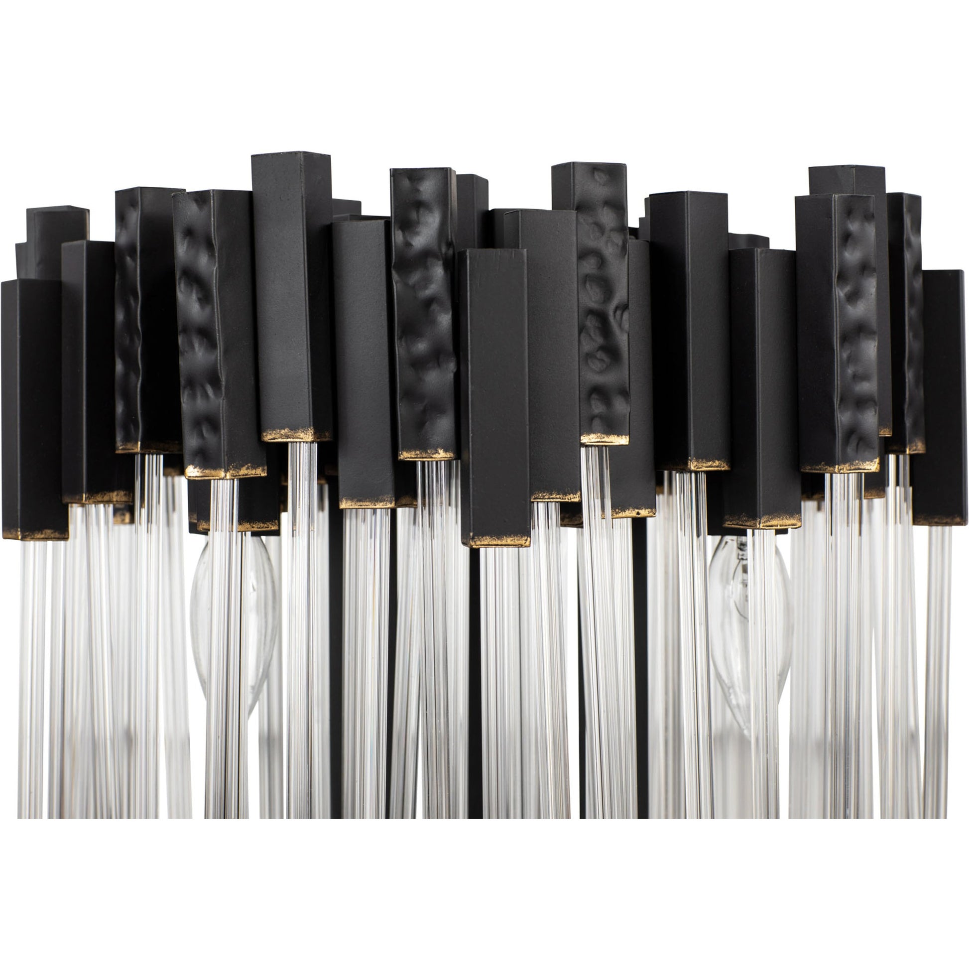 Matrix Table Lamp by Varaluz in matte black/french gold. Made from unique in a modern style.