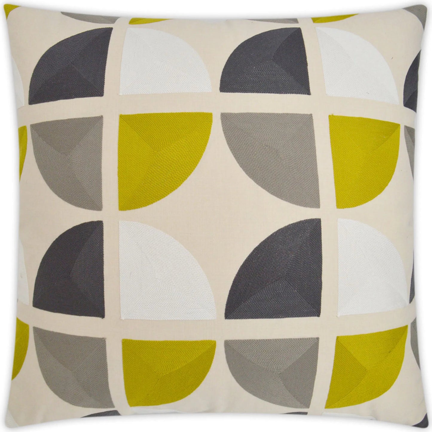 001 SI-2382382 | Primary Silo | Sunclipse Pillow by DV Kap Home in grey, yellow. Made from 52% polyester, 48% cotton in a eclectic & global style.