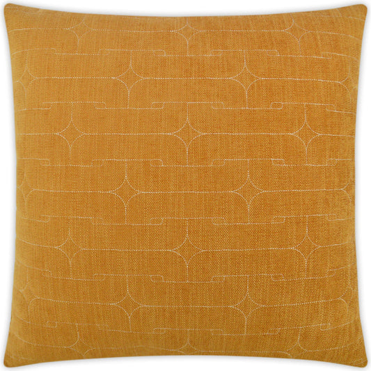 Unchained Pillow by DV Kap Home in mustard. Made from 100% polyester in a unique style.