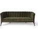 Channel Back Sofa by Global Views. Made from solid walnut, fabric, wood, 100% cotton, double rub: 50,000 in a modern style.