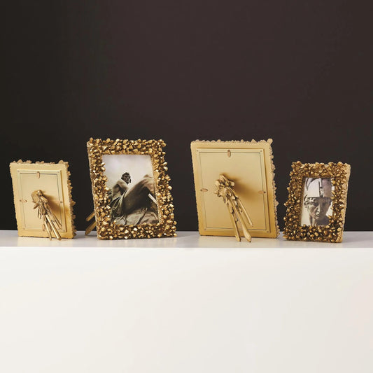 Facet Cluster Frame by Global Views. Made from brass, stainless steel, glass in a transitional style.