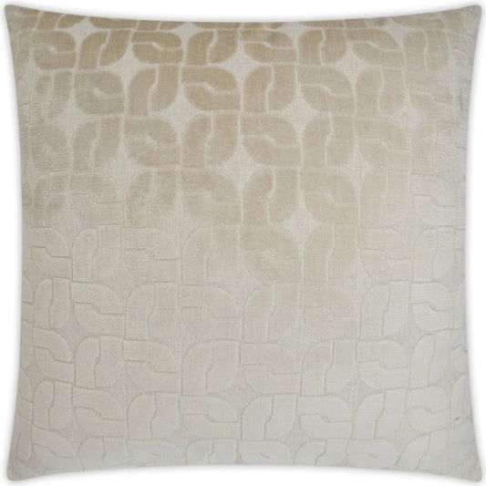 Haven Pillow by DV Kap Home in alabaster. Made from 72% rayon, 25% polyester, 3% linen in a unique style.