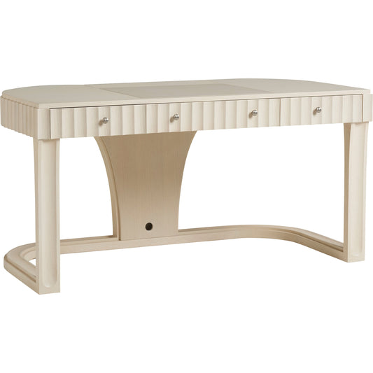 Caledonia Desk by Sligh in linen white. Made from unique in a transitional style.