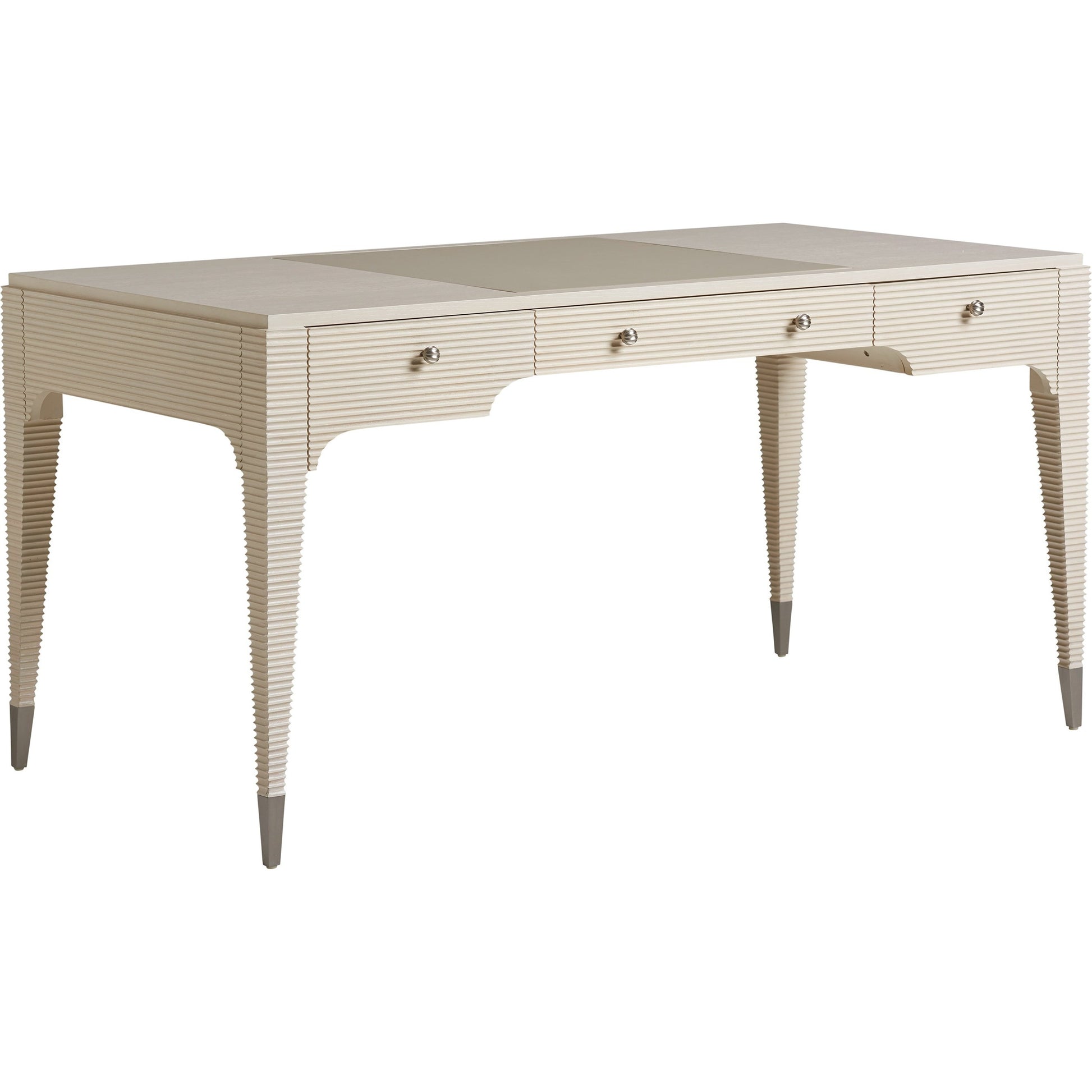 Roslyn Writing Desk by Sligh in linen white. Made from unique in a transitional style.