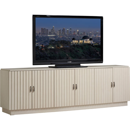 San Marcos Media Console by Sligh in linen white. Made from unique in a transitional style.