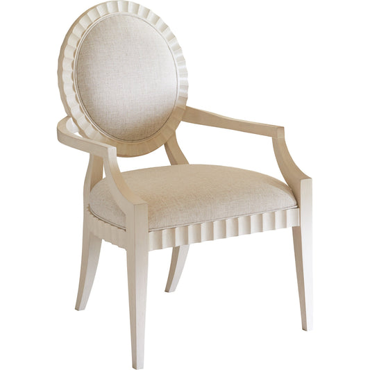 Gilmore Desk Chair by Sligh in linen white. Made from unique in a traditional style.