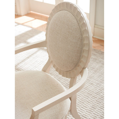 Gilmore Desk Chair by Sligh in linen white. Made from unique in a traditional style.