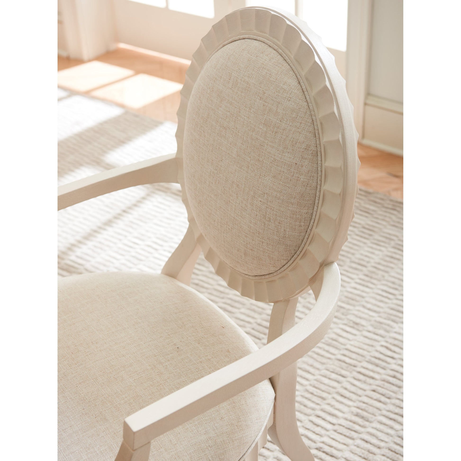 Preston Game Chair by Sligh in linen white. Made from unique in a traditional style.