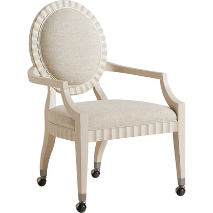 Preston Game Chair by Sligh in linen white. Made from unique in a traditional style.
