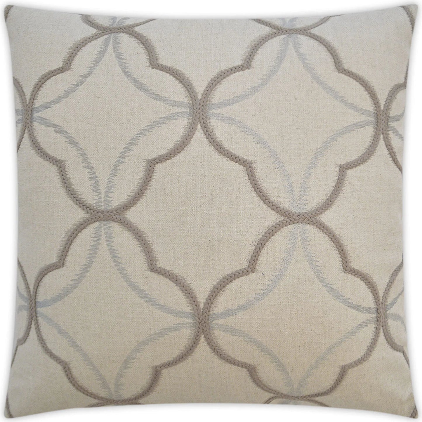 001 SI-2382431 | Primary Silo | Tempo Pillow by DV Kap Home in taupe. Made from 44% cotton, 30% rayon, 18% linen, 8% polyester in a transitional style.