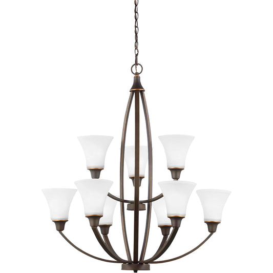 Metcalf Nine Light Chandelier by Visual Comfort & Co.. Made from steel in a unique style.