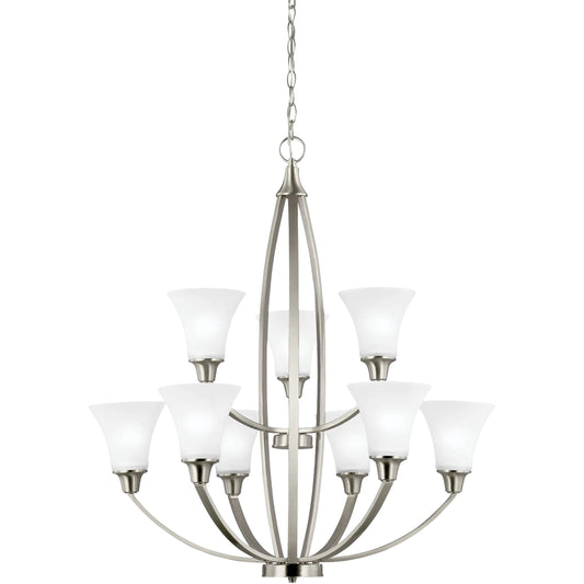 Metcalf Nine Light Chandelier by Visual Comfort & Co.. Made from steel in a unique style.