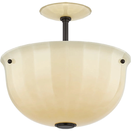 Nevins Semi Flush by Hudson Valley. Made from glass in a unique style.