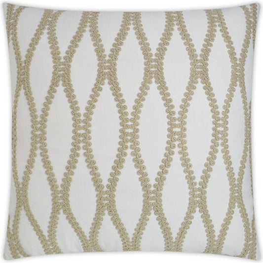 Blossom Pillow by DV Kap Home in ivory, khaki. Made from unique in a unique style.