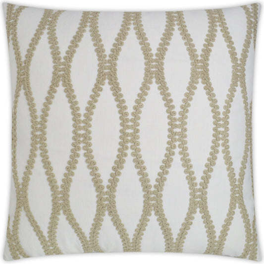 Blossom by DV Kap Home in white, ivory, taupe, tan. Made from embroidery: 65%, viscose, 35% linen in a modern style.