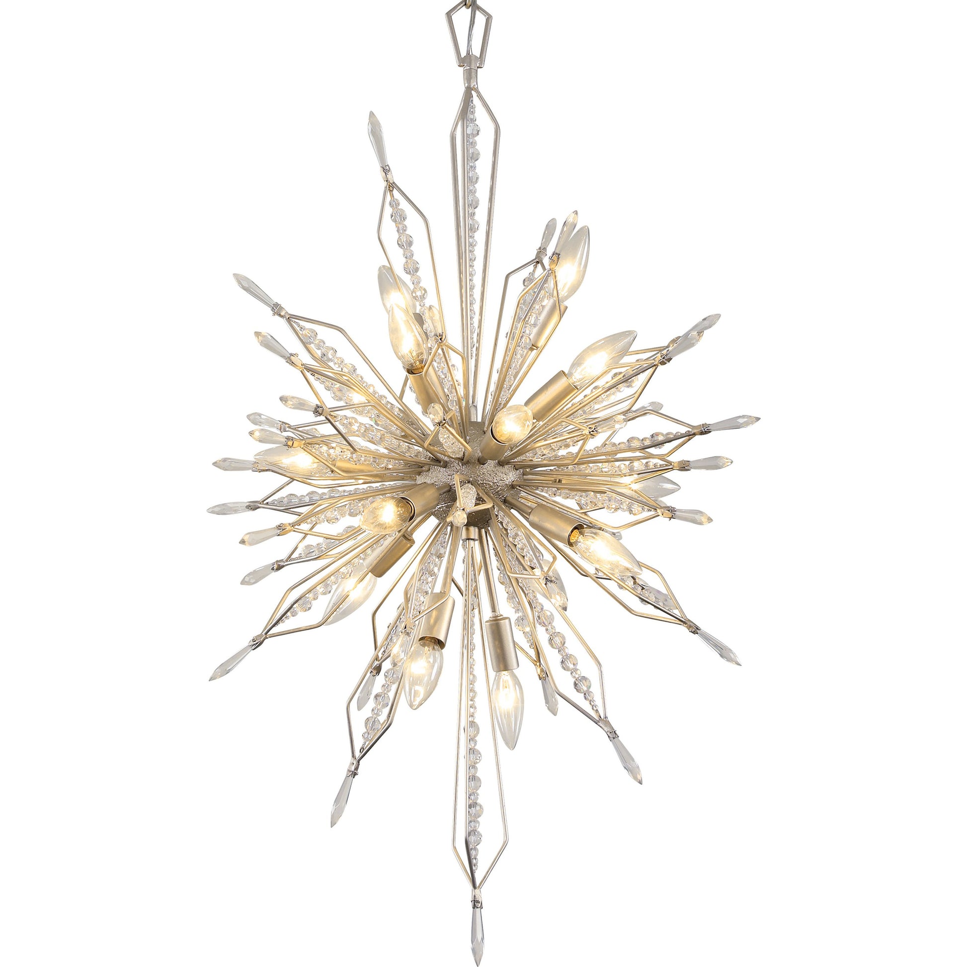 Orbital Foyer by Varaluz. Made from premium crystal in a modern style.