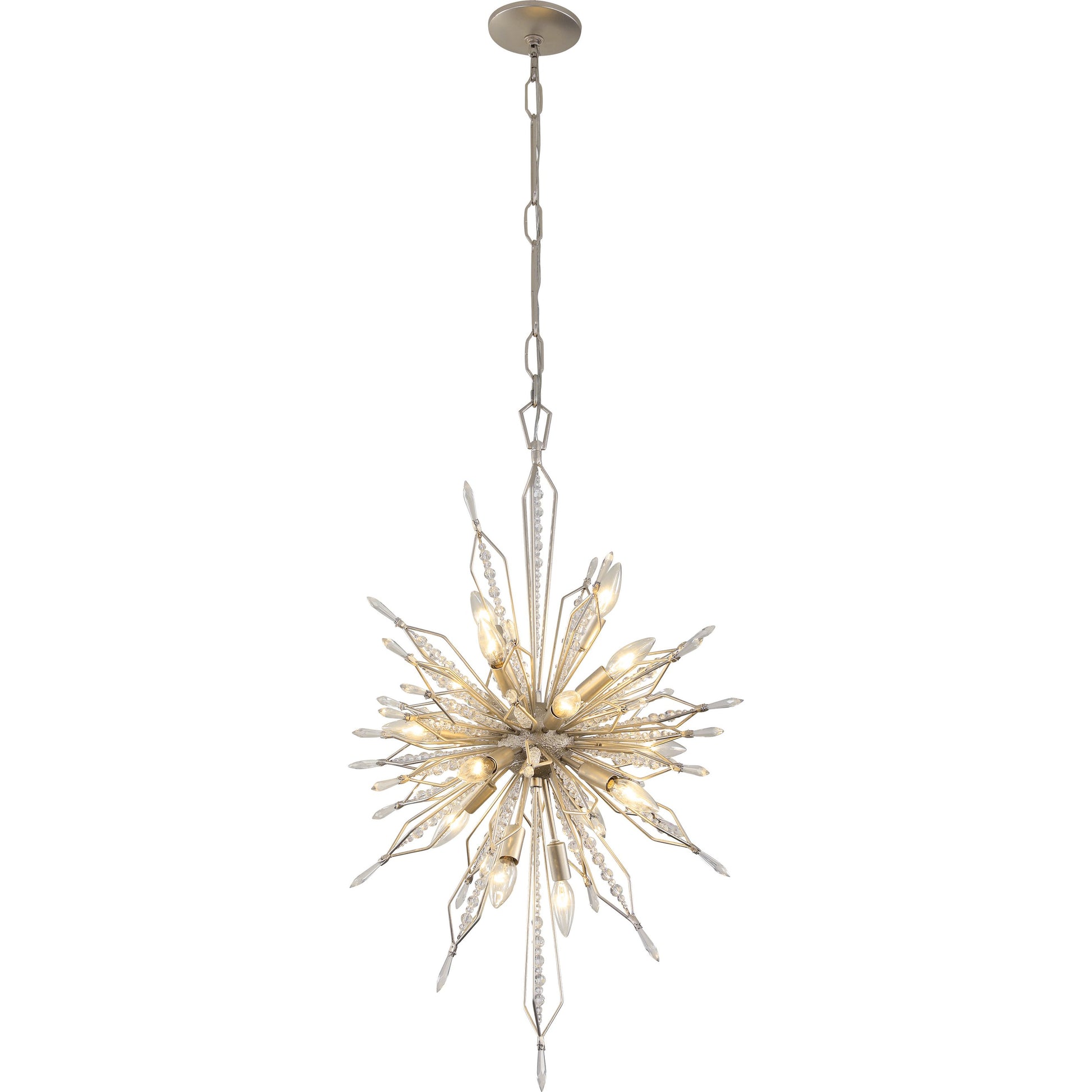 Orbital Foyer by Varaluz. Made from premium crystal in a modern style.