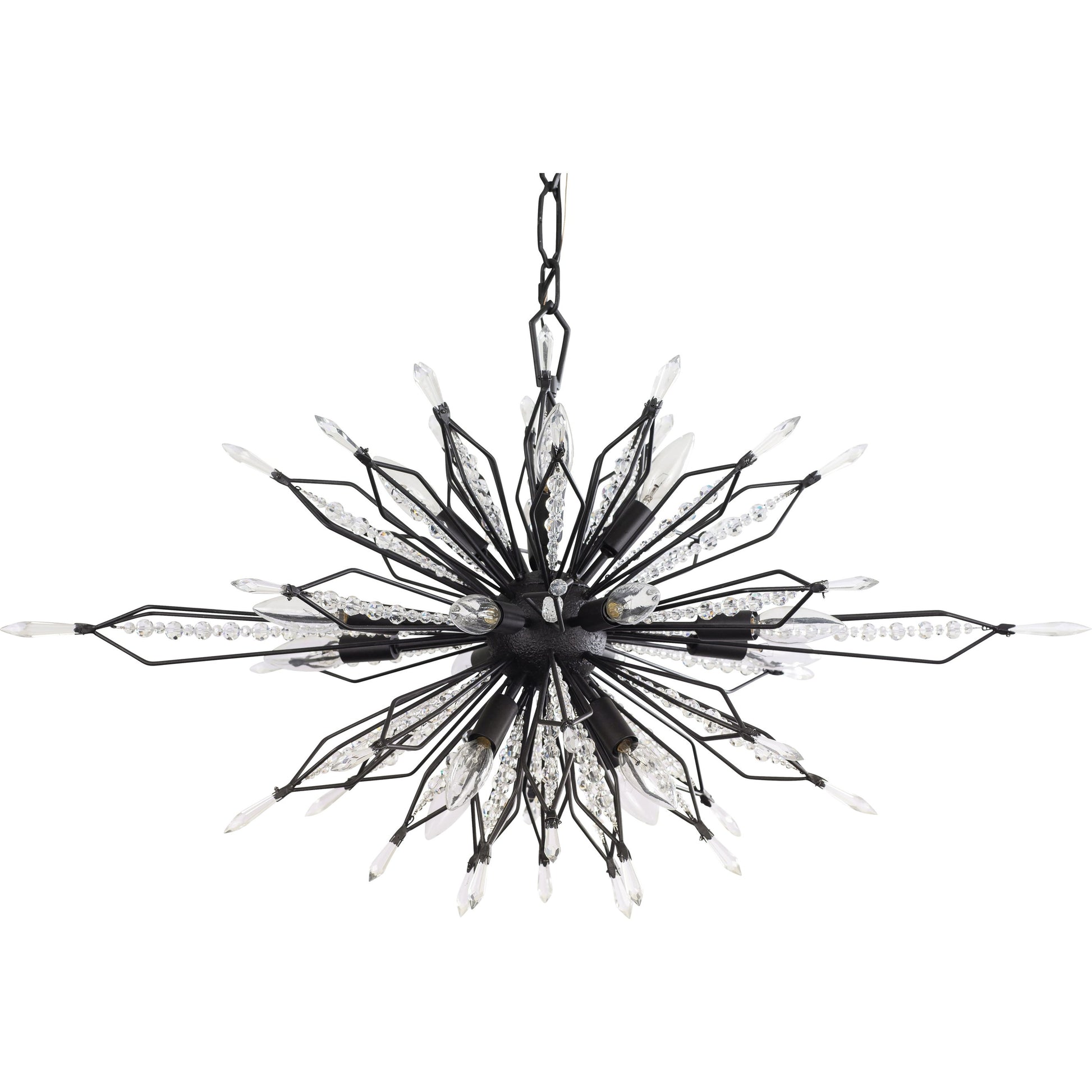 Orbital Oval Linear Pendant by Varaluz. Made from premium crystal in a eclectic & global style.
