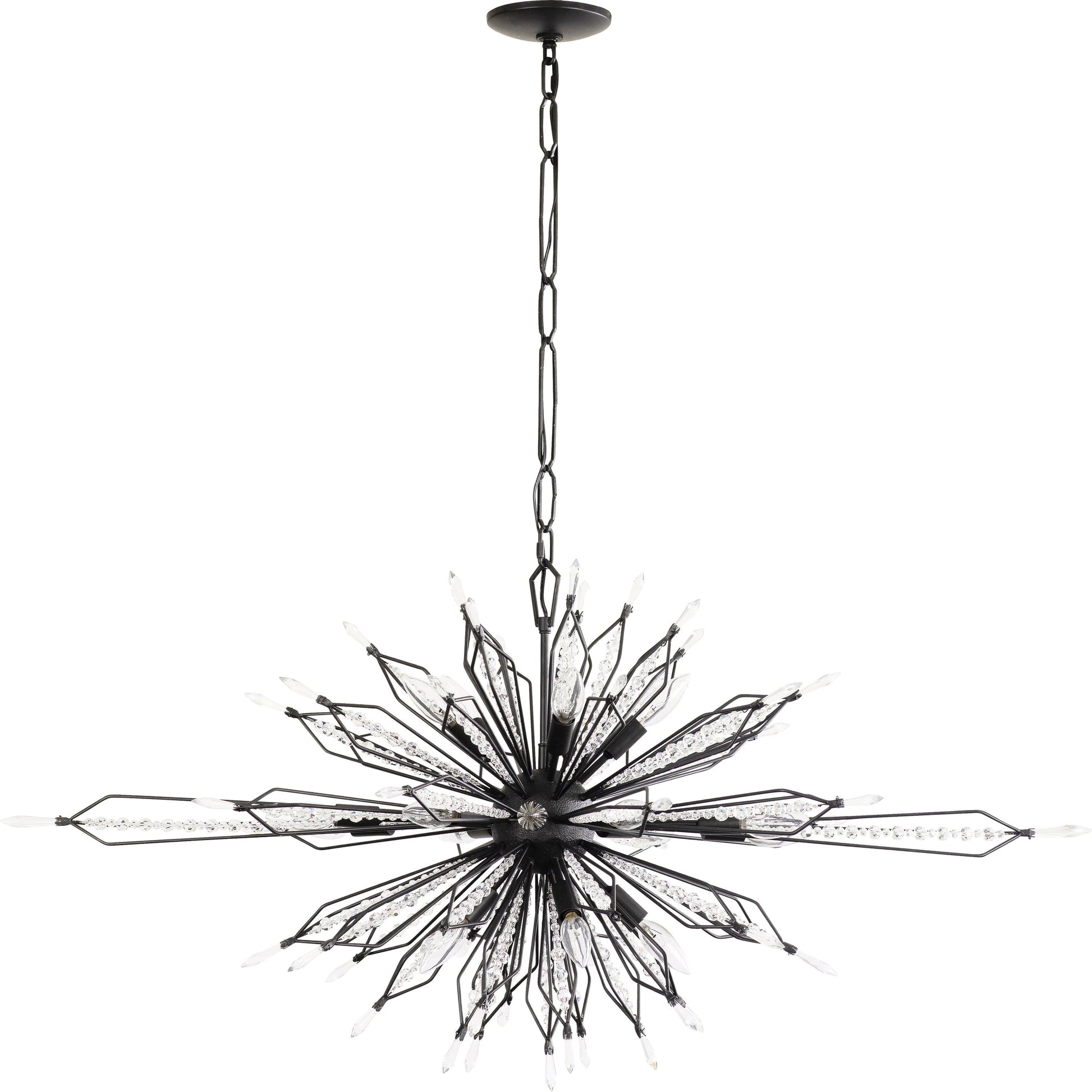 Orbital Oval Linear Pendant by Varaluz. Made from premium crystal in a eclectic & global style.