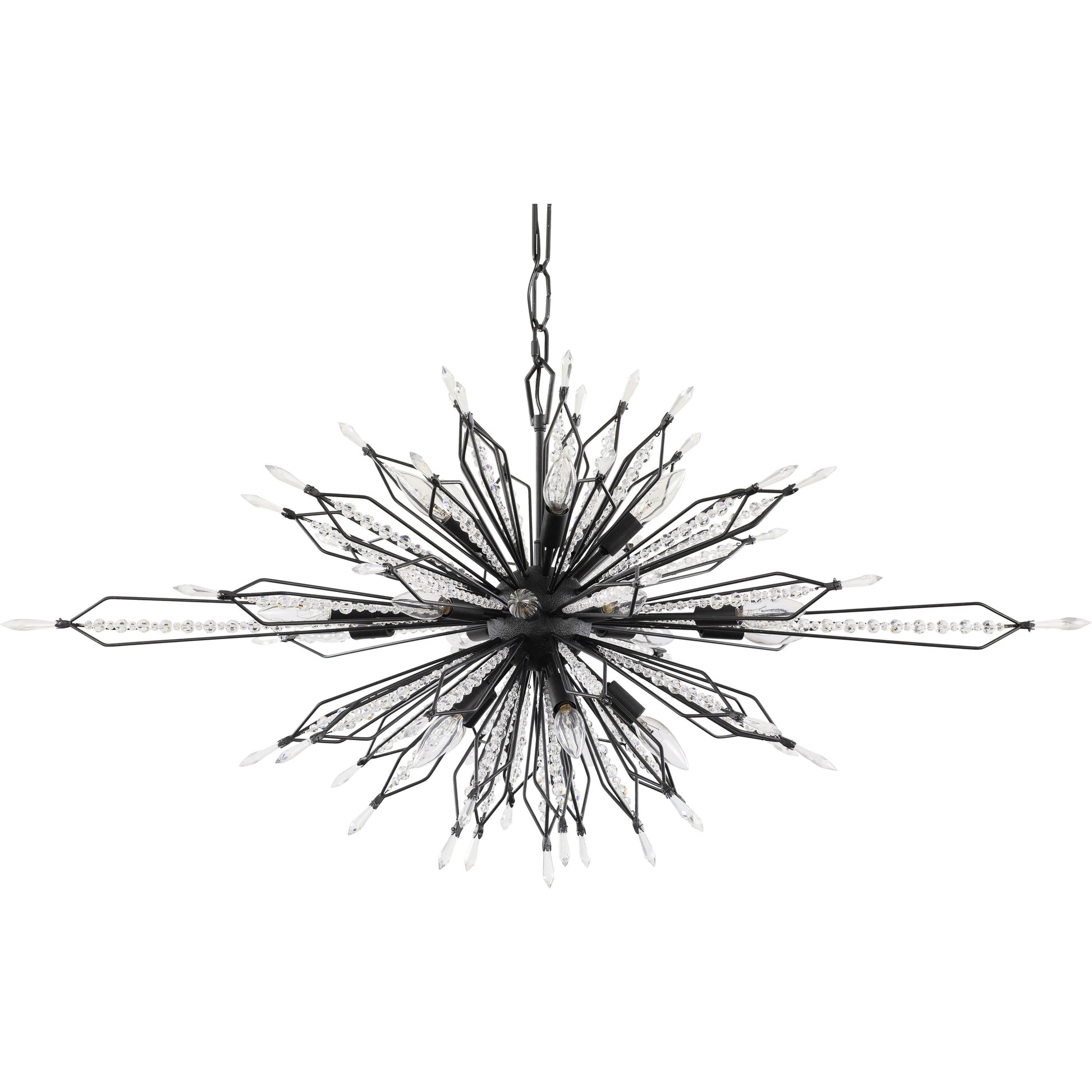Orbital Oval Linear Pendant by Varaluz. Made from premium crystal in a eclectic & global style.