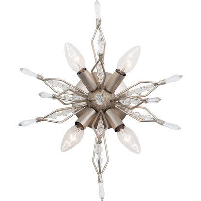 Orbital Sconce by Varaluz in gold dust. Made from premium crystal in a modern style.