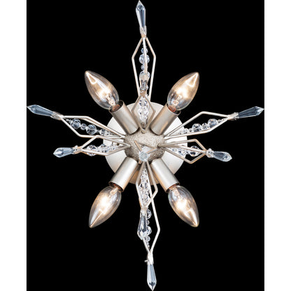 Orbital Sconce by Varaluz in gold dust. Made from premium crystal in a modern style.