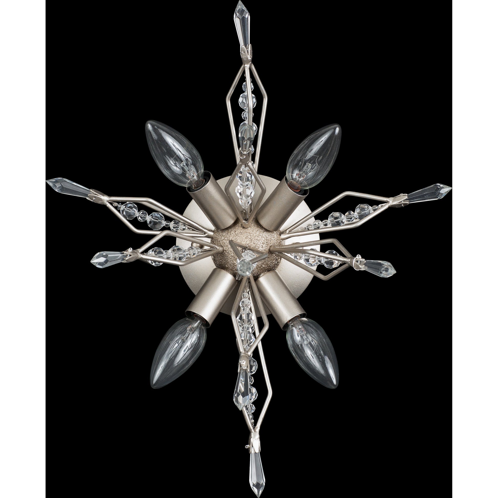 Orbital Sconce by Varaluz in gold dust. Made from premium crystal in a modern style.