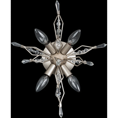 Orbital Sconce by Varaluz in gold dust. Made from premium crystal in a modern style.