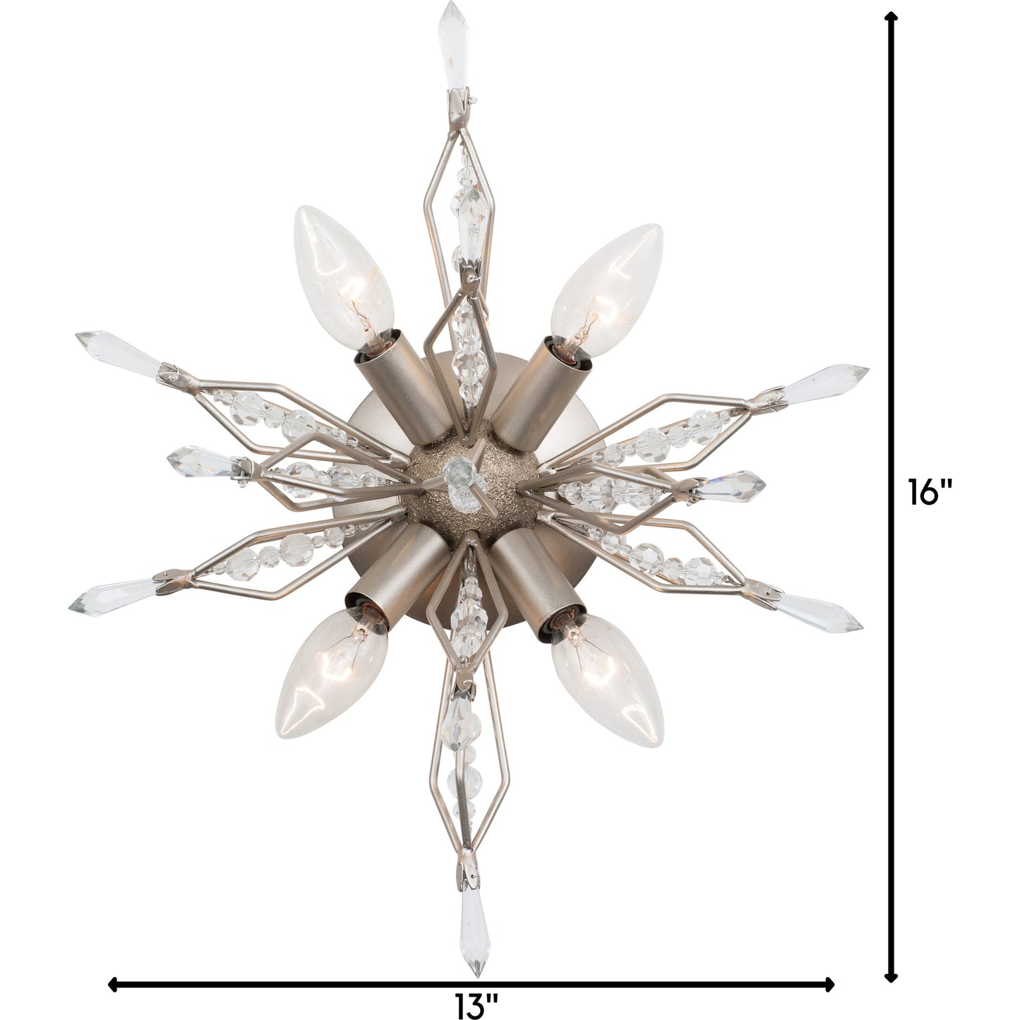 004 SR-818045 | Additional Silo | Orbital Sconce by Varaluz in gold dust. Made from premium crystal in a modern style.