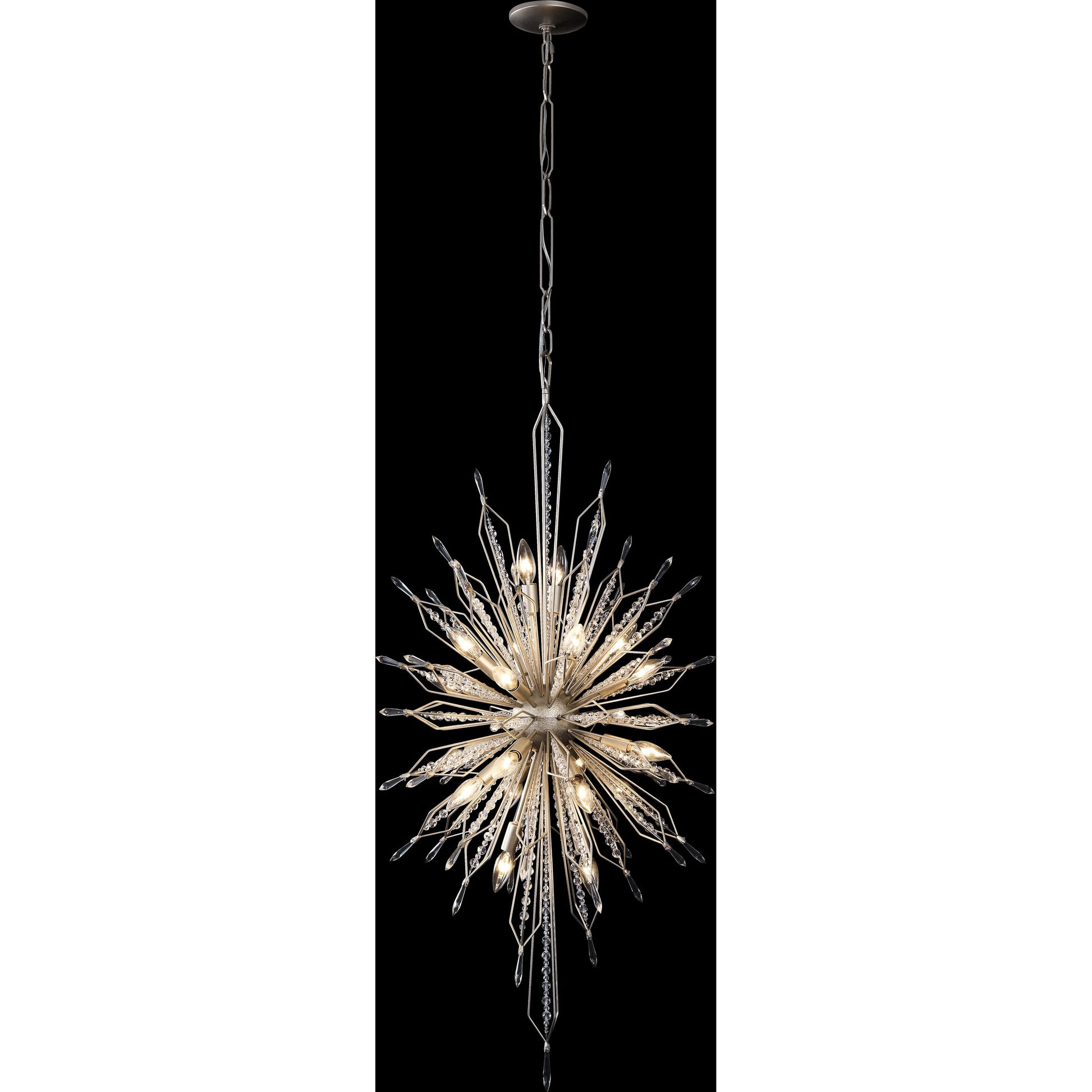 Orbital Foyer by Varaluz. Made from premium crystal in a modern style.