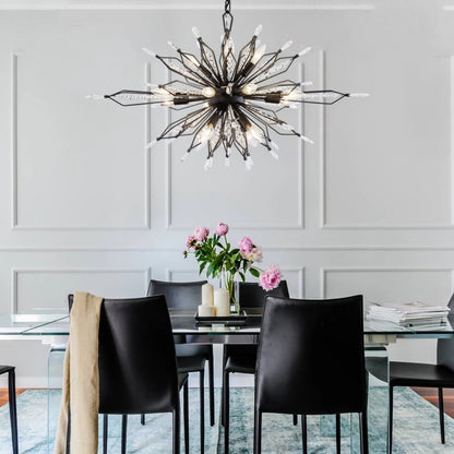 Orbital Oval Linear Pendant by Varaluz. Made from premium crystal in a eclectic & global style.