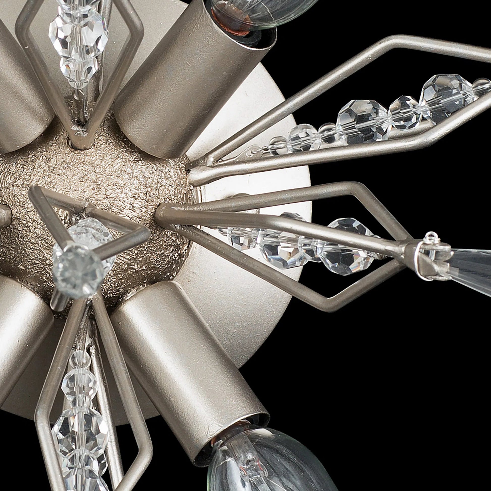 Orbital Sconce by Varaluz in gold dust. Made from premium crystal in a modern style.