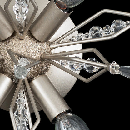 Orbital Sconce by Varaluz in gold dust. Made from premium crystal in a modern style.