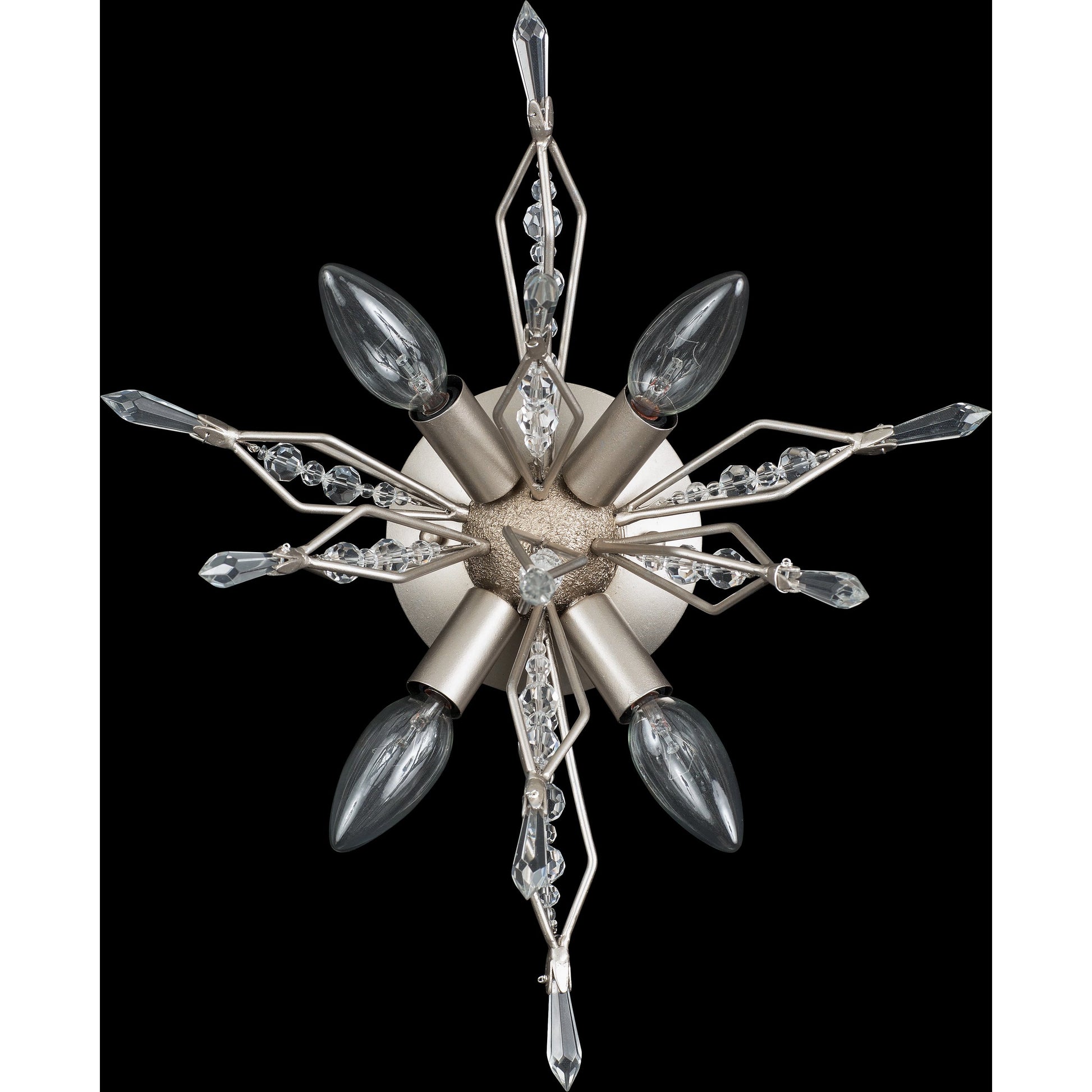 Orbital Sconce by Varaluz in gold dust. Made from premium crystal in a modern style.