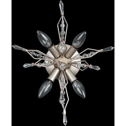 Orbital Sconce by Varaluz in gold dust. Made from premium crystal in a modern style.