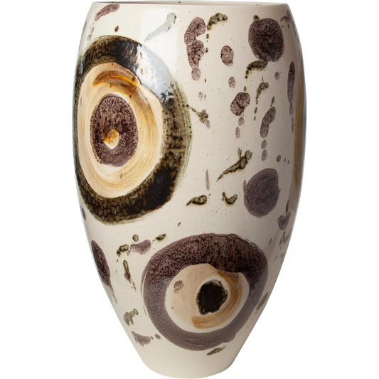 Earthtone Spots Vase by Global Views. Made from ceramic in a eclectic & global style.