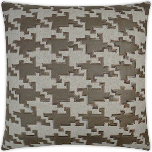 Harlan Pillow by DV Kap Home in brown. Made from 100% polyester in a rustic style.