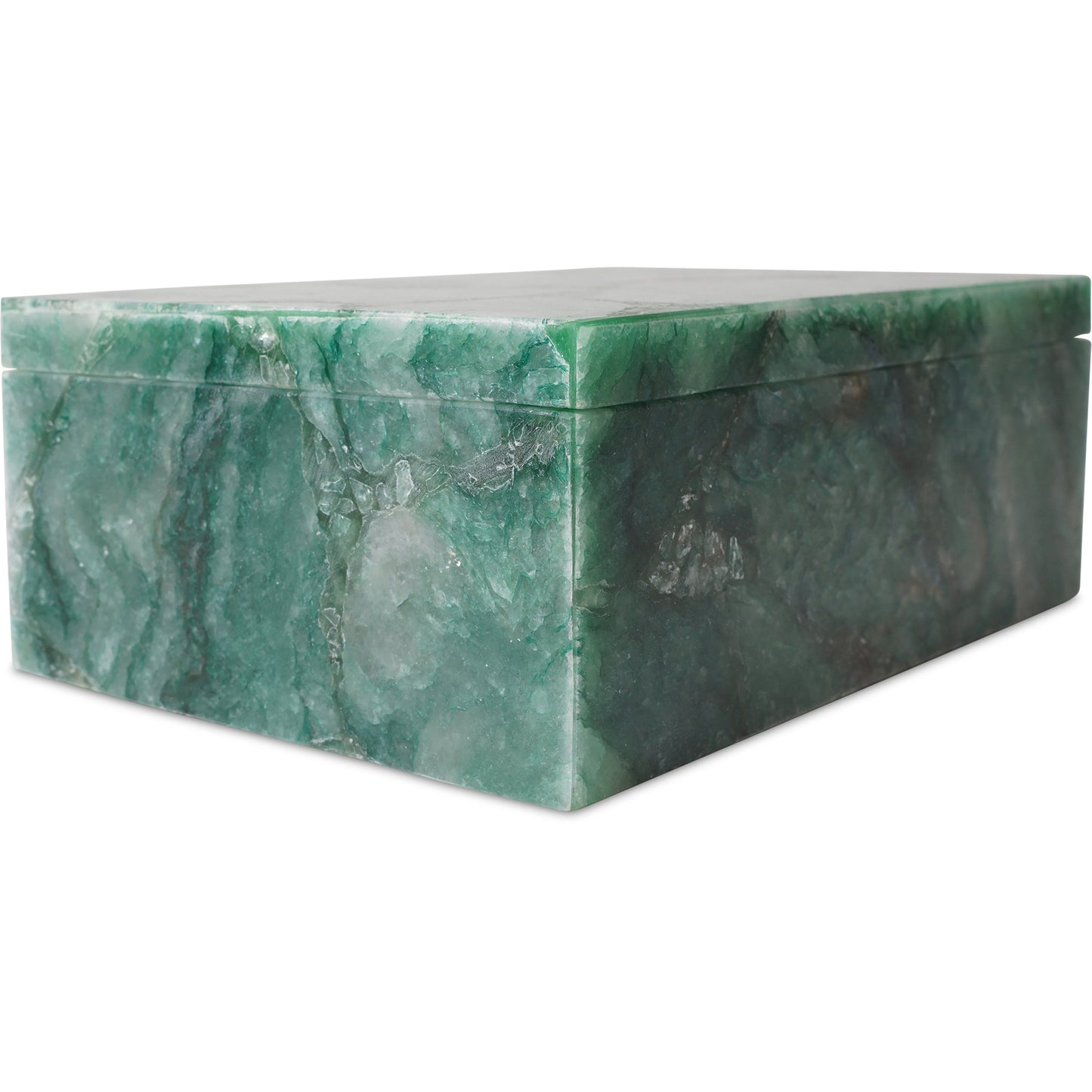 004 SI-2133950 | Additional Silo | Green Aventurine Box by Currey and Company in natural. Made from green aventurine in a modern style.