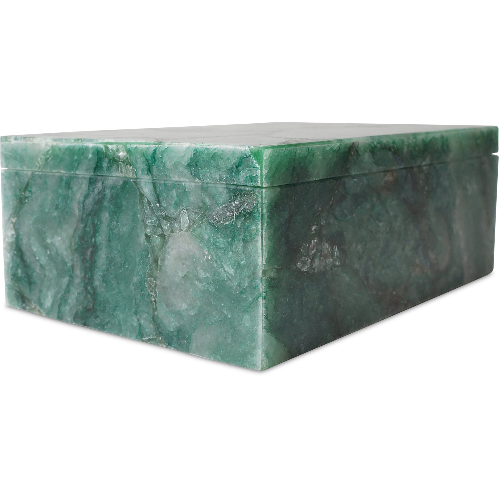 Green Aventurine Box by Currey and Company in natural. Made from green aventurine in a modern style.