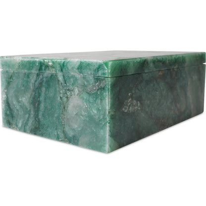 Green Aventurine Box by Currey and Company in natural. Made from green aventurine in a modern style.