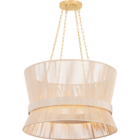 Ocean Hill Pendant by Hudson Valley in vintage gold leaf. Made from unique in a transitional style.