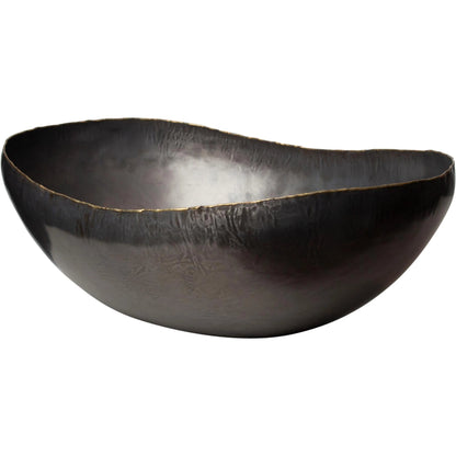 Laforge Oval Bowl by Global Views in natural iron. Made from iron in a eclectic & global style.