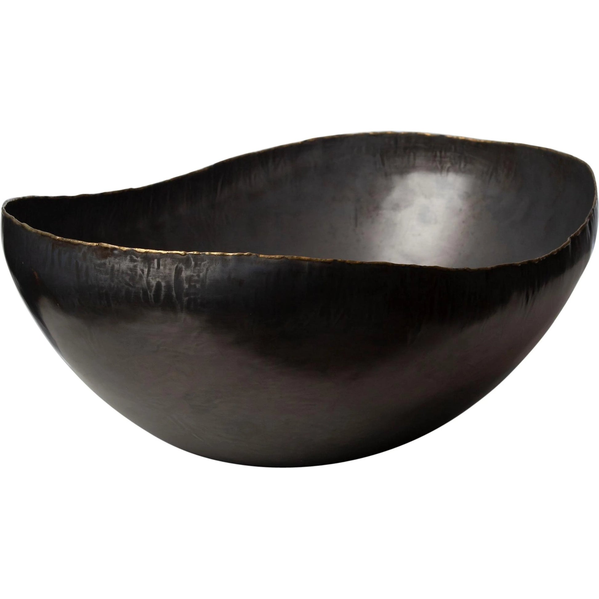 Laforge Oval Bowl by Global Views in natural iron. Made from iron in a eclectic & global style.