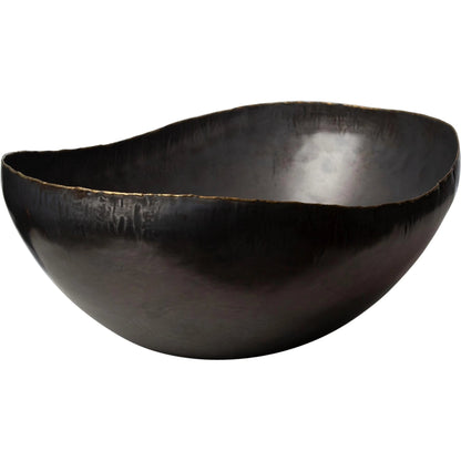 Laforge Oval Bowl by Global Views in natural iron. Made from iron in a eclectic & global style.