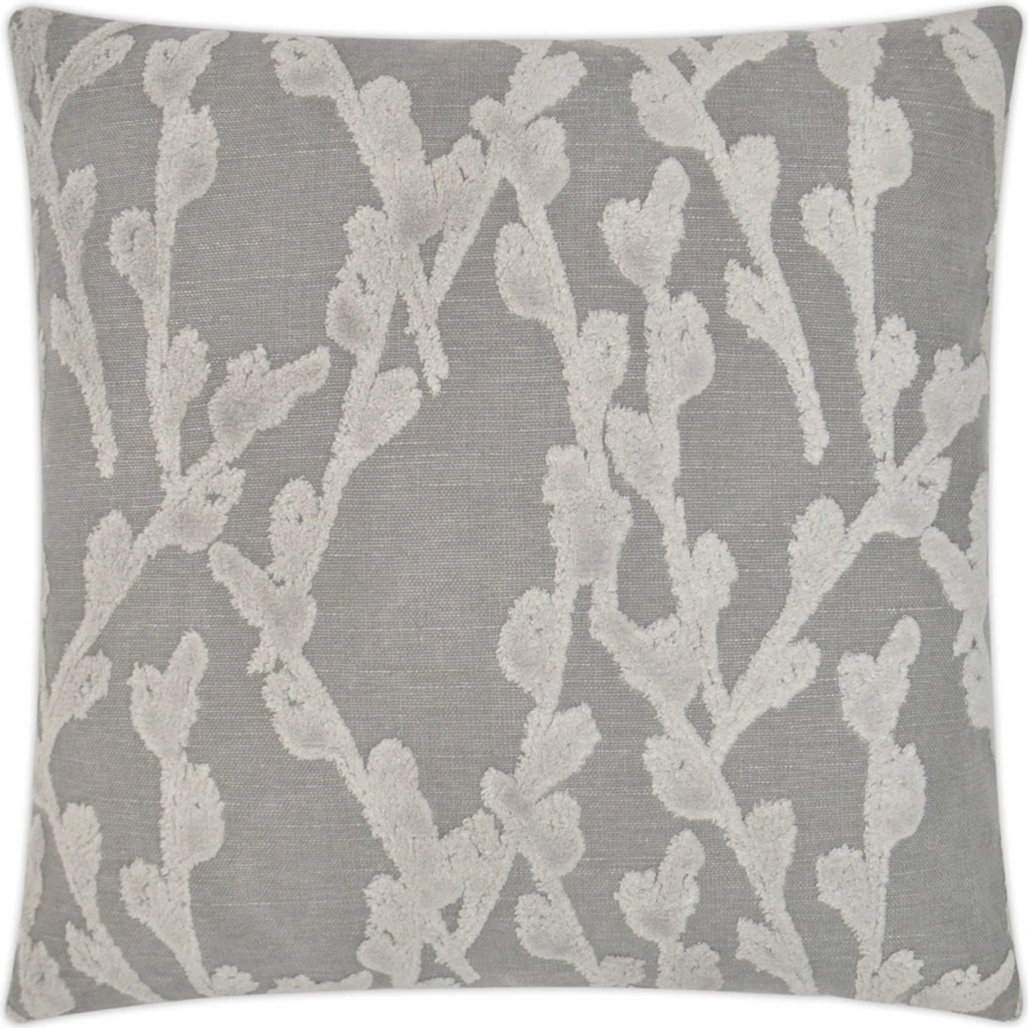 001 SI-2381156 | Primary Silo | Fortuna Pillow by DV Kap Home in steam. Made from 50% cotton, 15% polyester, 35% viscose in a transitional style.
