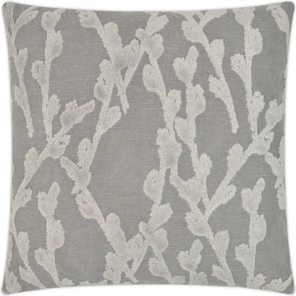 Fortuna Pillow by DV Kap Home in steam. Made from 50% cotton, 15% polyester, 35% viscose in a transitional style.