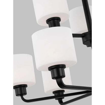 Canfield Nine Light Chandelier by Visual Comfort & Co.. Made from steel in a modern style.