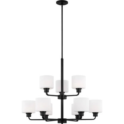 Canfield Nine Light Chandelier by Visual Comfort & Co.. Made from steel in a modern style.